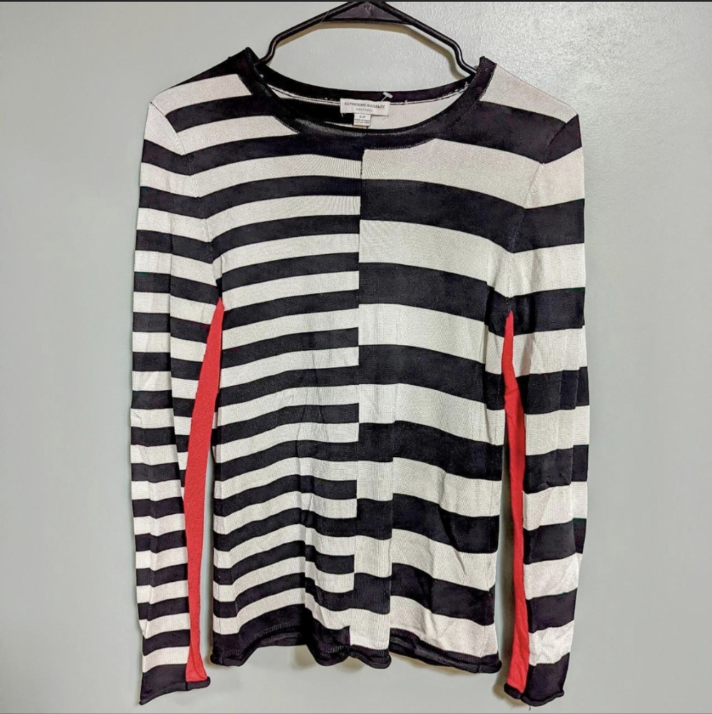 Striped color block shirt